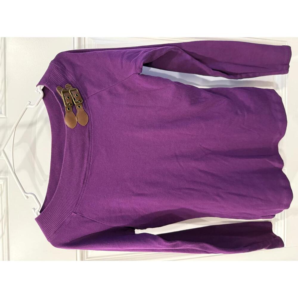 Lauren Ralph Lauren Long Sleeve Purple Top Size Petite M